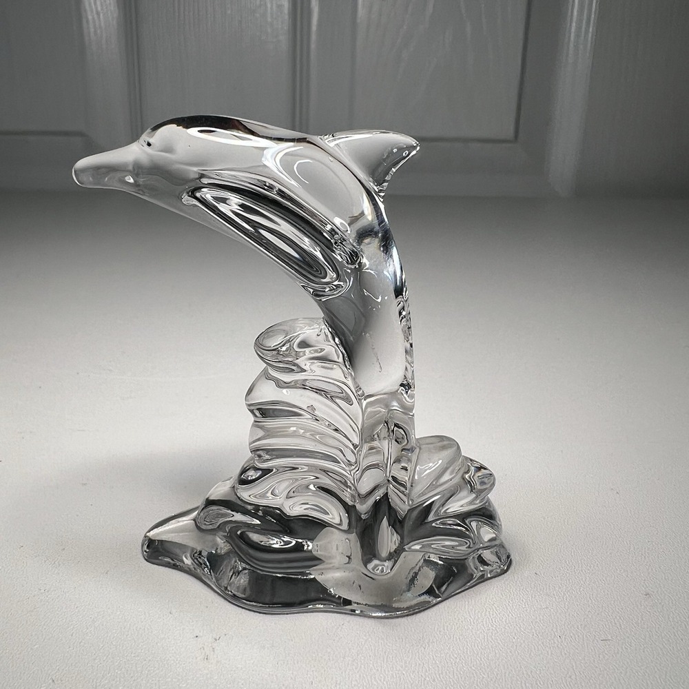Vtg Lead Crystal‎ Magnificent Dolphin Lenox Crystal Animals Collection